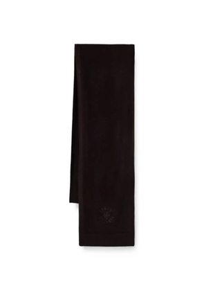 Armani Exchange logo-embroidered scarf - Brown