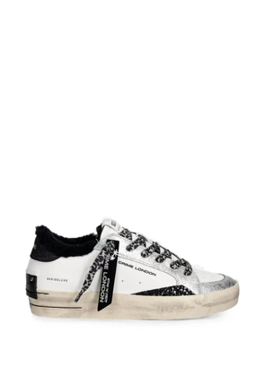 Crime London Sk8 Deluxe shearling-trimmed sneakers - White