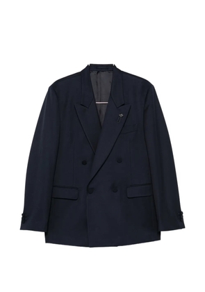 Lardini double-breasted peak-lapel jacket - Blue