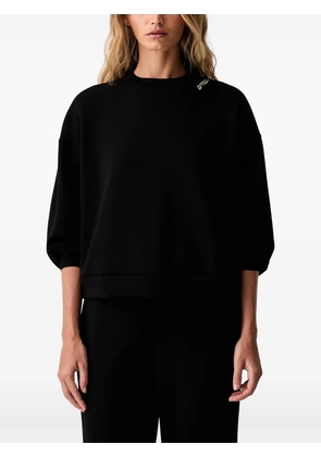 Armani Exchange logo-embroidered sweatshirt - Black