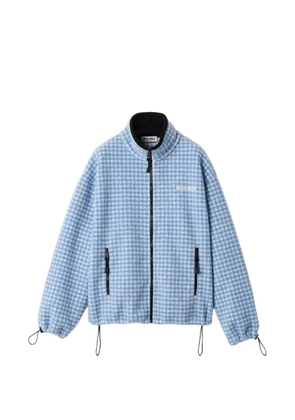 Miu Miu logo-embroidery cardigan - Blue