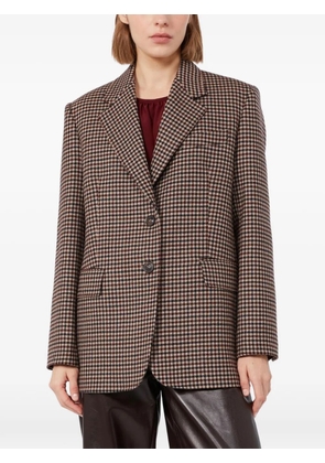 Max Mara Mstsalice check-pattern virgin-wool blazer - Brown