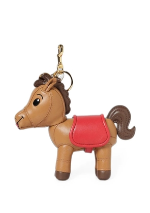 Moschino horse-shape keyring - Brown