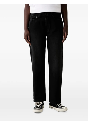 Vans straight-cut, mid-rise trousers check-5 - Black