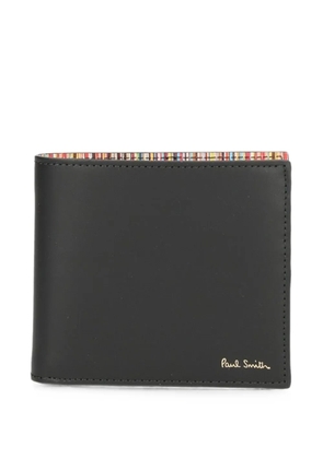Paul Smith black leather Signature Strip interior billfold wallet