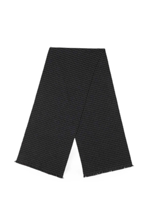 TOM FORD houndstooth-pattern fringed-edge scarf - Black