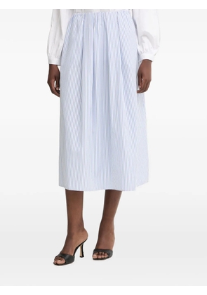Armani Exchange vertical-stripe pleated skirt - Blue