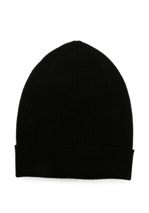 Rick Owens ribbed-knit beanie hat - Black