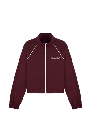 Sporty & Rich logo-print piping-detail jacket - Red
