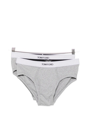 TOM FORD logo-waistband briefs (set of two) - Grey