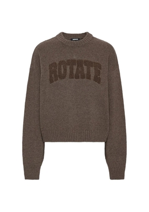 ROTATE BIRGER CHRISTENSEN crewneck sweater brown