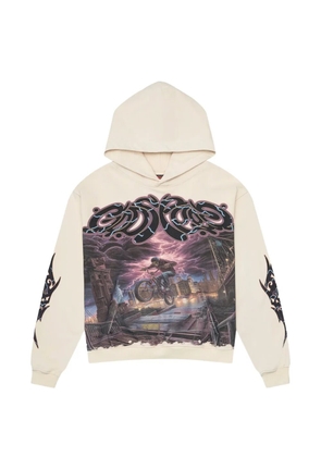GODSPEED graphic-print Bmx hoodie - Neutrals