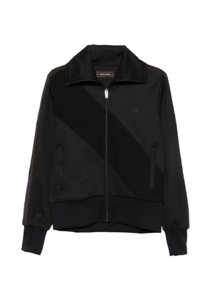 Wales Bonner side-stripe zip-up sweatshirt - Black