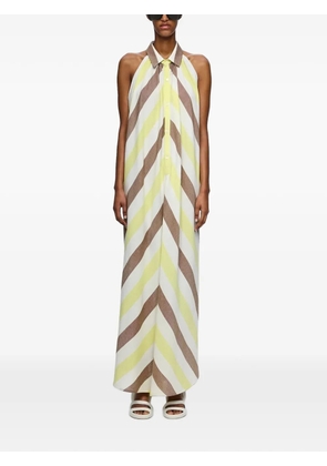 Marrakshi Life maxi The Halter striped dress - Yellow
