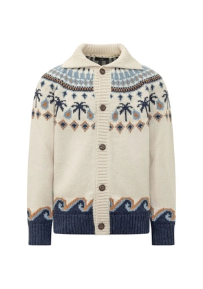 Alanui Sweet Winter jacquard-knit cardigan - Neutrals