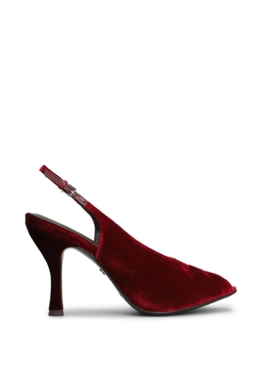 Lola Cruz Gabriette 95 velvet pumps - Red