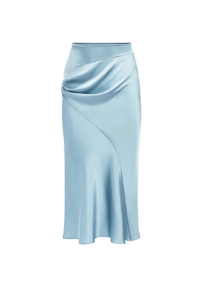 Nina Ricci draped midi skirt - Blue