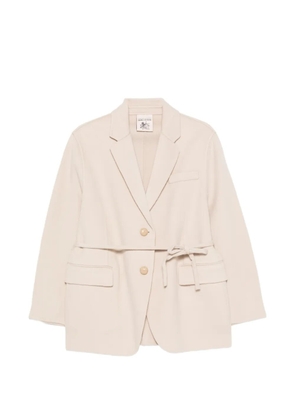 Semicouture belted wool coat - Neutrals