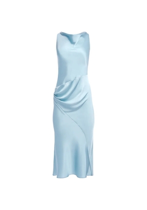 Nina Ricci asymmetrical open-back midi dress - Blue