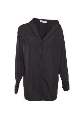 Christian Dior Pre-Owned asymmetric embroidered logo shirt - Black