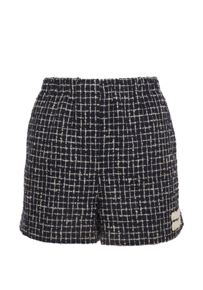 Miu Miu Pre-Owned Checked tweed shorts - Blue