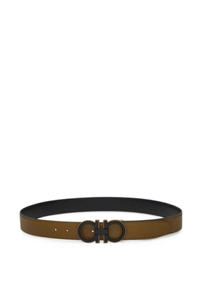 Ferragamo Reversible and adjustable Gancini belt - Brown