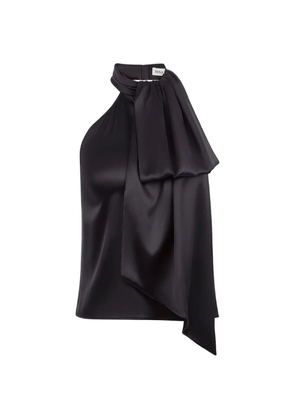 Nina Ricci halterneck draped sleeveless top - Black