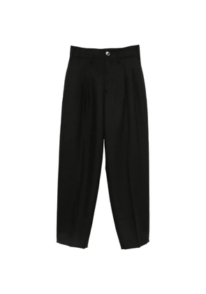 AMI Paris pleated straight-leg trousers - Black