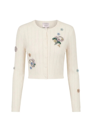 Cinq A Sept Allison ribbed cardigan - White