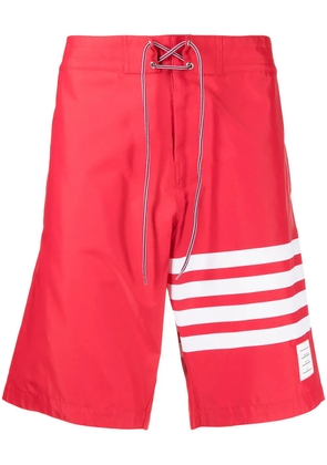 Thom Browne 4-Bar swim shorts - Red
