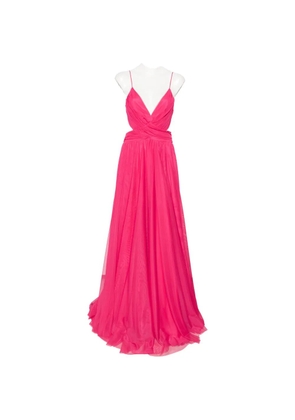 ALESSANDRO LEGORA cut-out ruched maxi dress - Pink