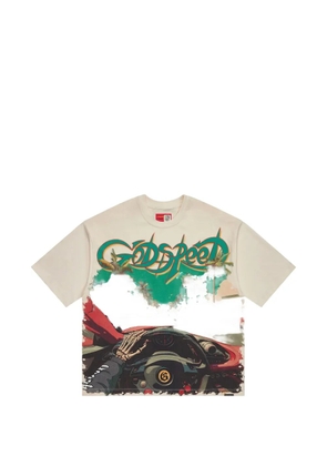 GODSPEED Powersteering graphic-print T-shirt - Neutrals