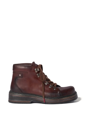 Miu Miu leather booties - Brown