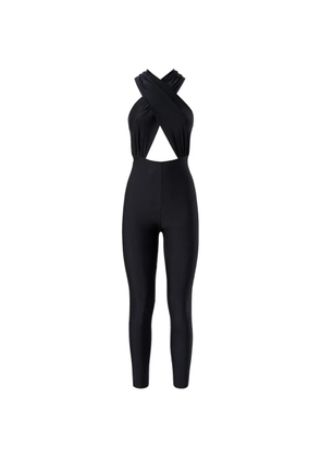 THE ANDAMANE Hola halterneck cut-out jumpsuit - Black