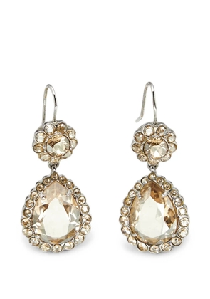 Miu Miu Pre-Owned crystal drop earrings - Silver
