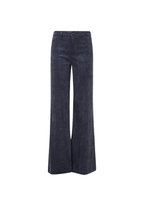 ERMANNO FIRENZE glitter-detail corduroy flared trousers - Blue