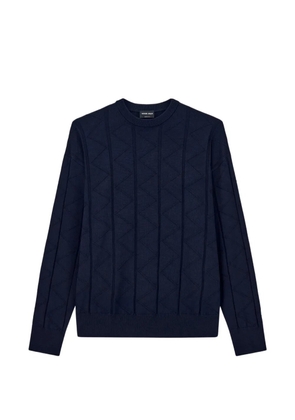 Giorgio Armani geometric-pattern sweater - Blue