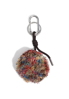 BIMBA Y LOLA multicolor raffia pompom keyring - Brown