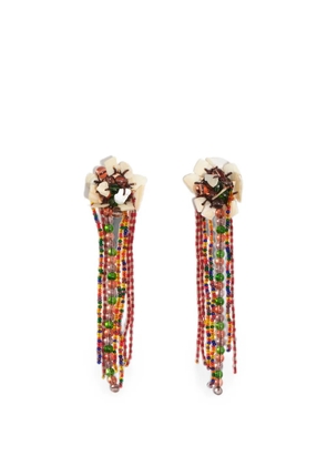 BIMBA Y LOLA mother-of-pearl and red-bead earrings - Neutrals