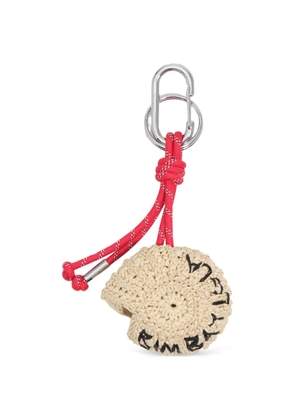 BIMBA Y LOLA natural raffia-effect seashell keyring - Neutrals