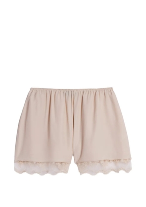 Simone Rocha lace-trim shorts - Neutrals