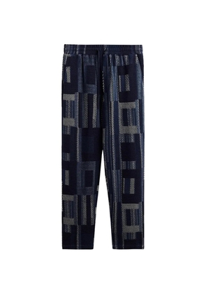 KITH Elmhurst geometric-knit track pants - Blue