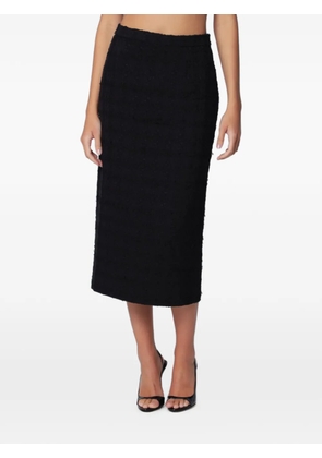Alessandra Rich bouclé check skirt - Black