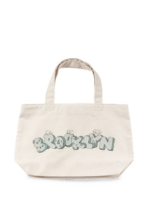 KAWS mini Brooklyn-print tote bag - Neutrals