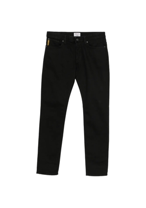 Emporio Armani logo-patch slim-fit jeans - Black