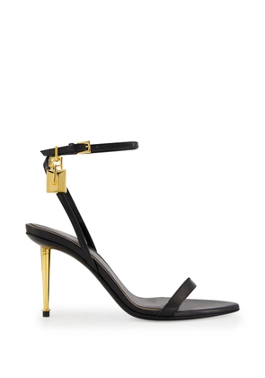 TOM FORD sandals h-heel pointy leather - Black