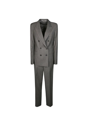 Tagliatore Cutter sequin-embellished pinstripe suit - Grey