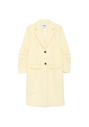 MSGM single-breasted coat - Yellow