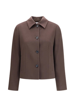 Lardini button-fastening collared jacket - Brown
