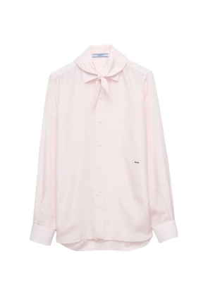 Prada logo-embroidered shirt - Pink